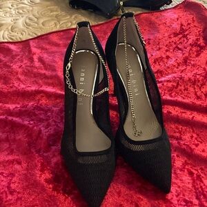 Gianni Bini Black Mesh Women's Heels